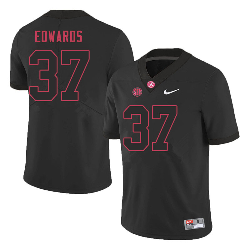 Men #37 Jalen Edwards Alabama Crimson Tide College Football Jerseys Sale-Black